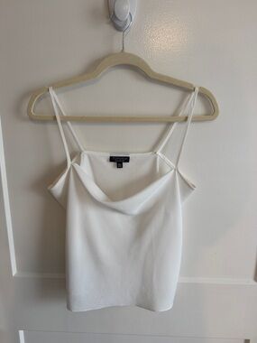 Topshop White Cowl Neck Spaghetti Strap Camisole